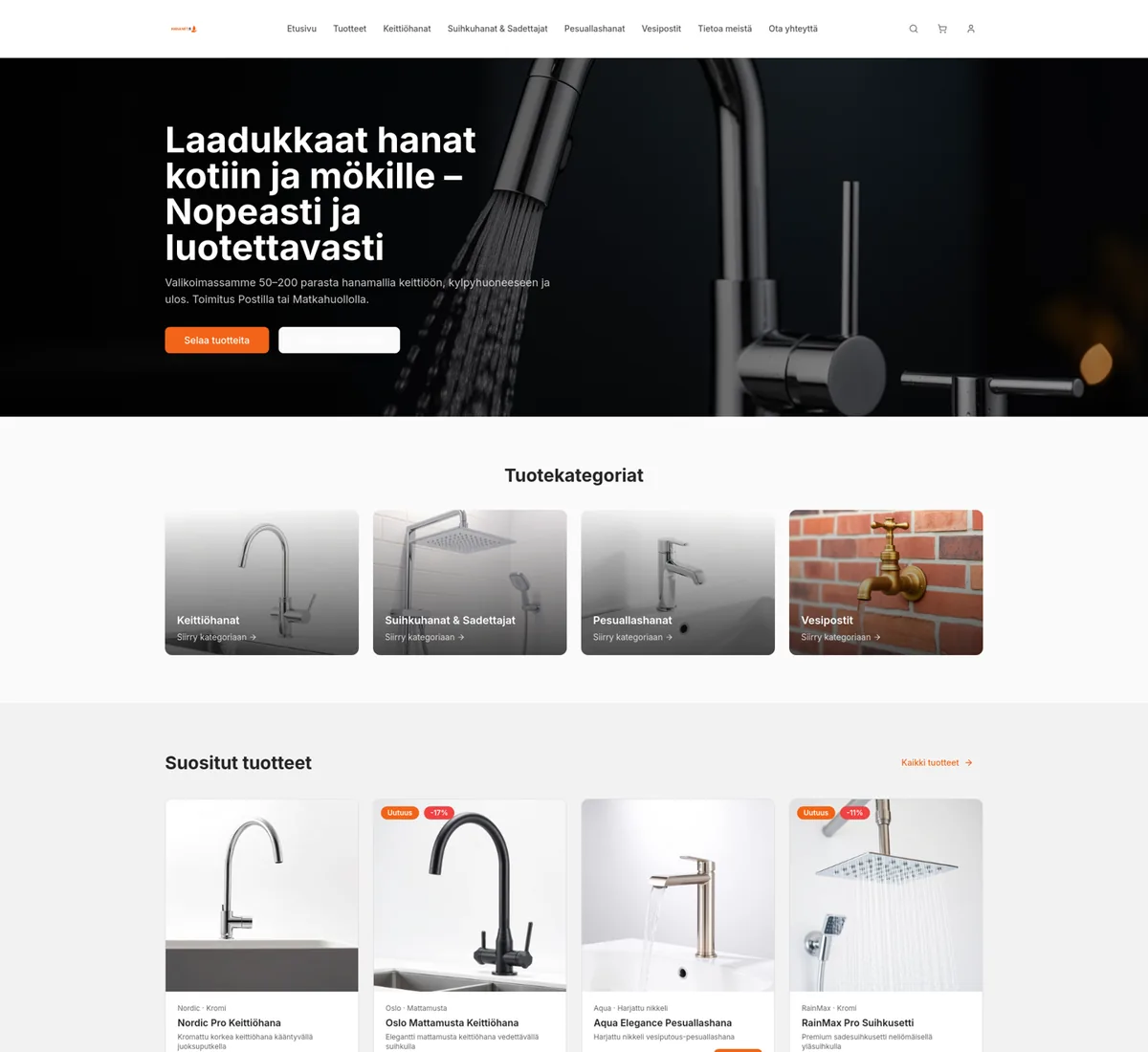 HanaNet verkkosivu